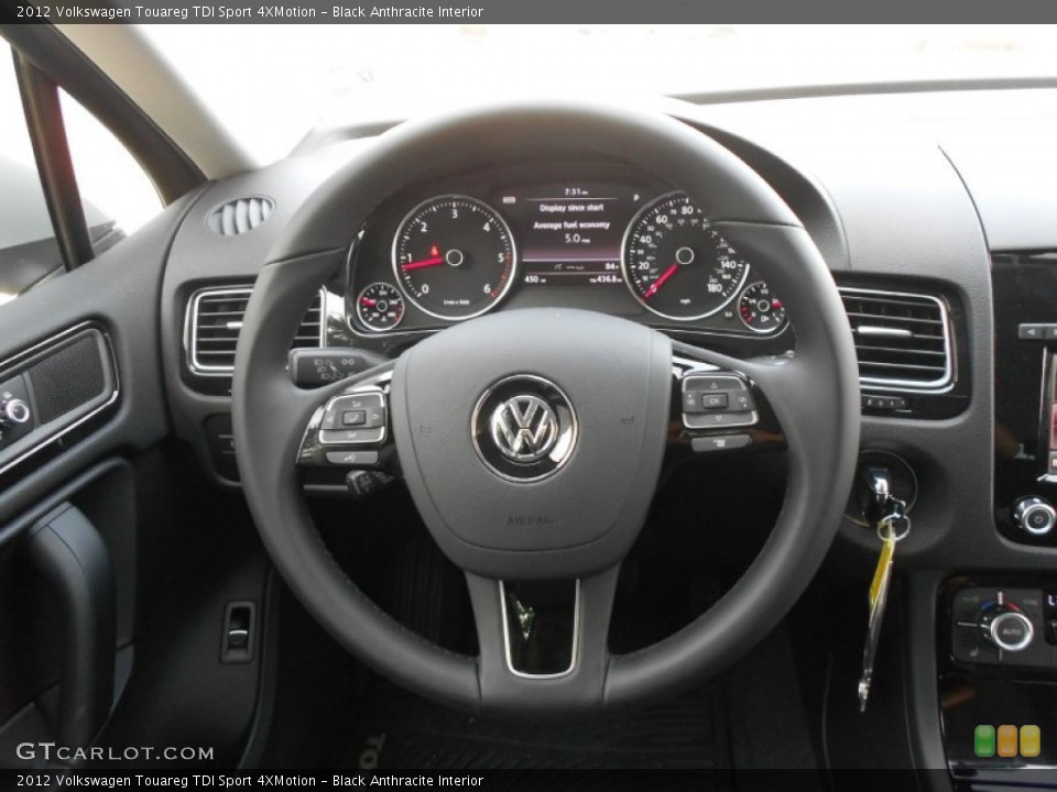 Black Anthracite Interior Steering Wheel for the 2012 Volkswagen Touareg TDI Sport 4XMotion #66456979
