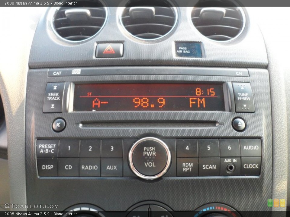 Blond Interior Audio System for the 2008 Nissan Altima 2.5 S #66463161