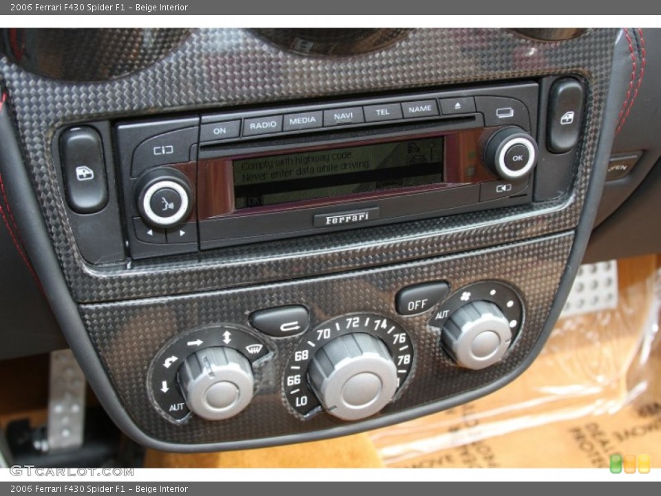 Beige Interior Audio System for the 2006 Ferrari F430 Spider F1 #66466749