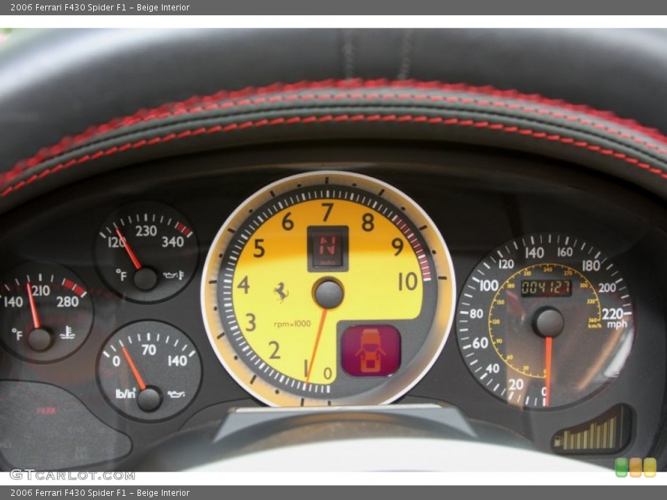 Beige Interior Gauges for the 2006 Ferrari F430 Spider F1 #66466755
