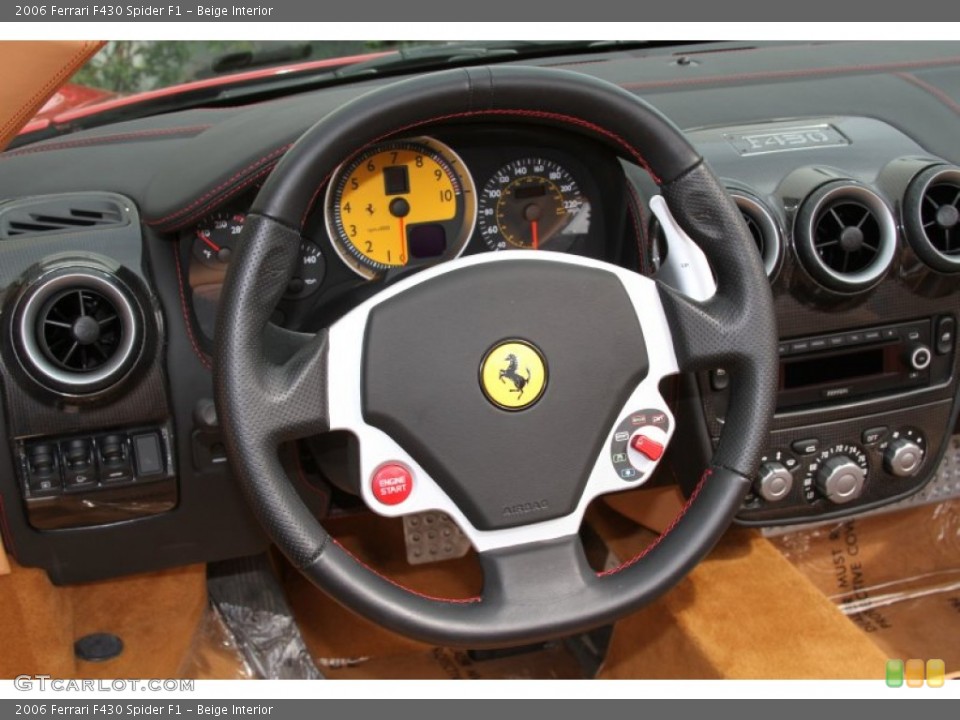 Beige Interior Steering Wheel for the 2006 Ferrari F430 Spider F1 #66466788