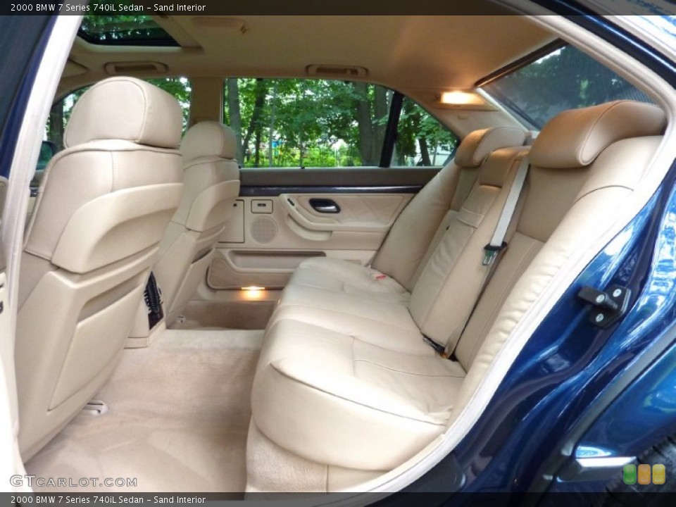 Sand Interior Rear Seat for the 2000 BMW 7 Series 740iL Sedan #66467019