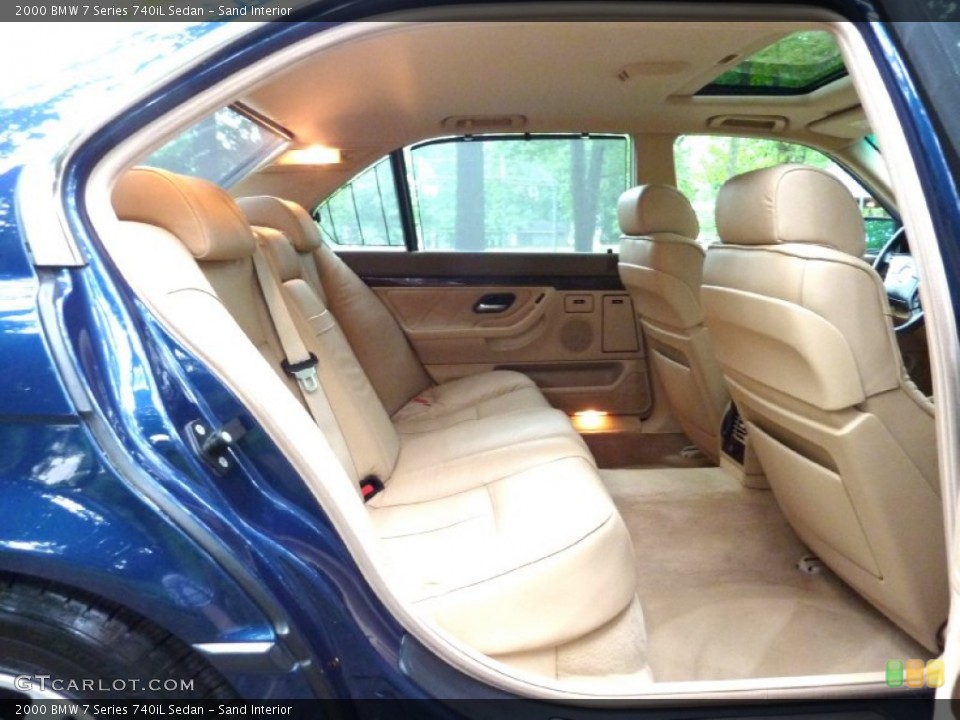 Sand Interior Rear Seat for the 2000 BMW 7 Series 740iL Sedan #66467032
