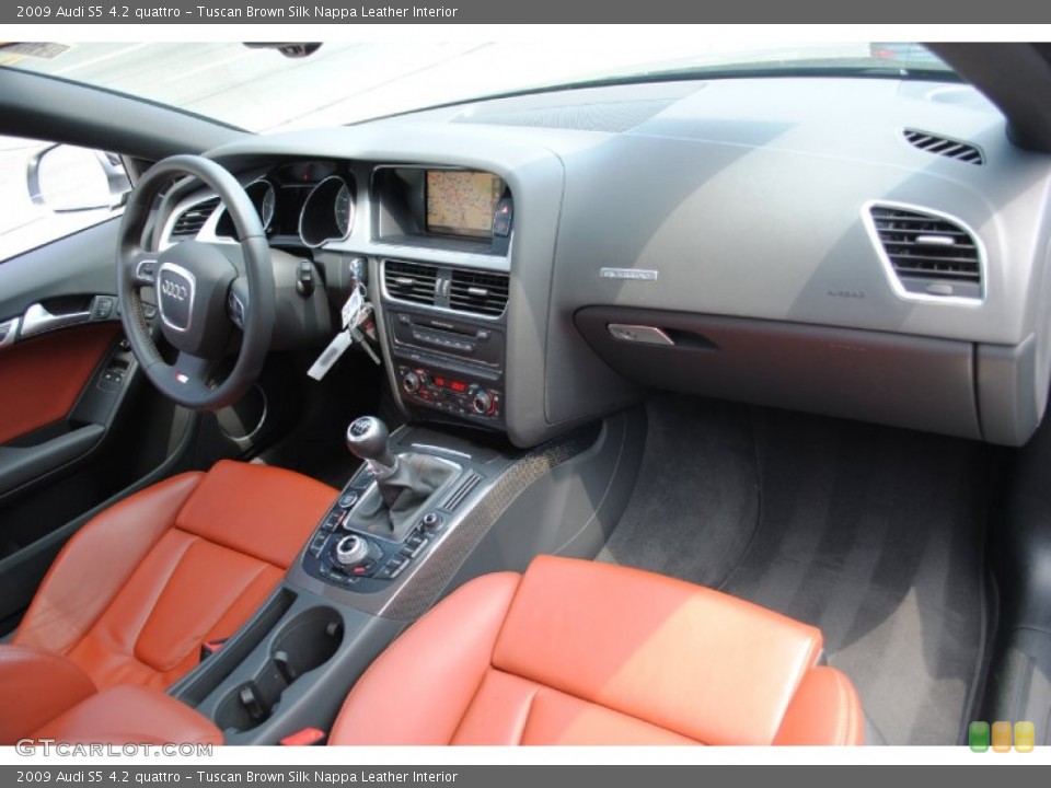 Tuscan Brown Silk Nappa Leather Interior Dashboard for the 2009 Audi S5 4.2 quattro #66468753