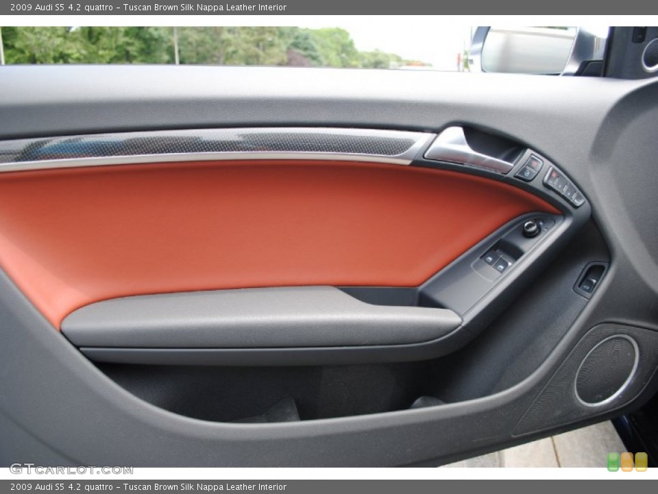 Tuscan Brown Silk Nappa Leather Interior Door Panel for the 2009 Audi S5 4.2 quattro #66468762