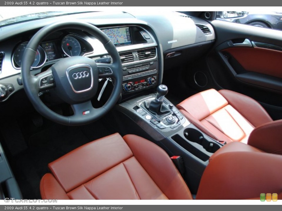 Tuscan Brown Silk Nappa Leather 2009 Audi S5 Interiors