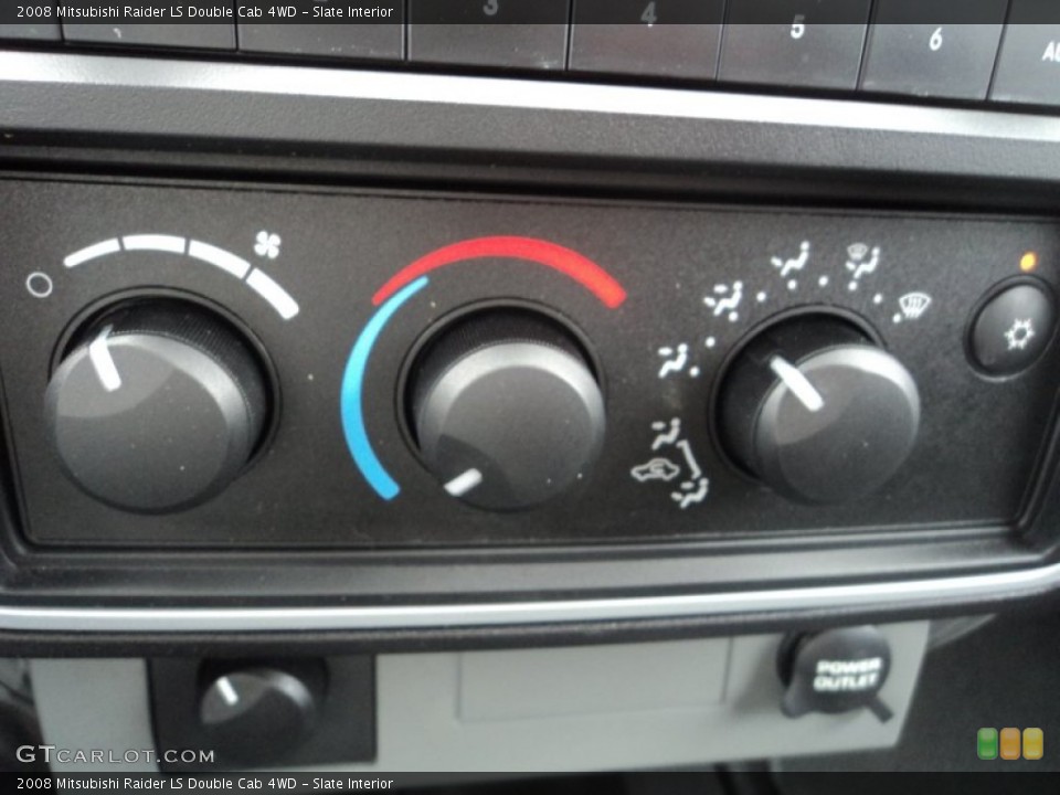 Slate Interior Controls for the 2008 Mitsubishi Raider LS Double Cab 4WD #66470335