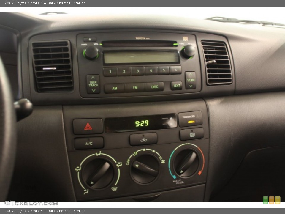 Dark Charcoal Interior Dashboard for the 2007 Toyota Corolla S #66472368