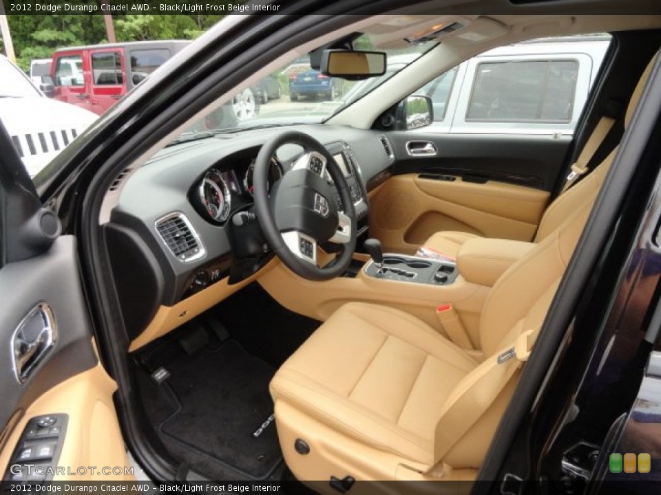 Black/Light Frost Beige Interior Photo for the 2012 Dodge Durango Citadel AWD #66472950