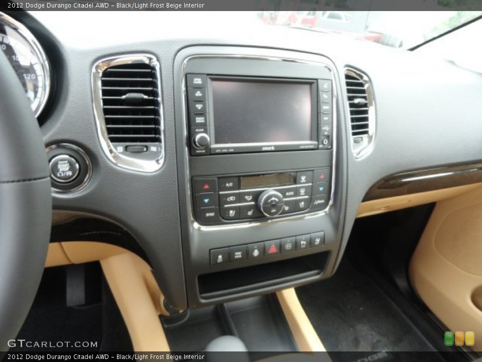 Black/Light Frost Beige Interior Controls for the 2012 Dodge Durango Citadel AWD #66472962