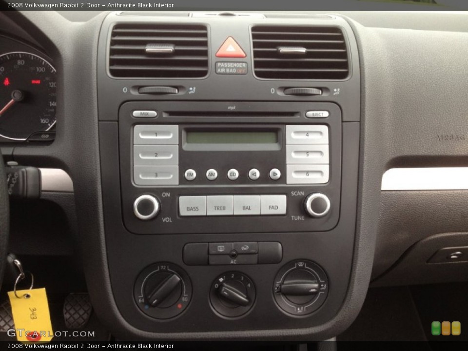 Anthracite Black Interior Controls for the 2008 Volkswagen Rabbit 2 Door #66474429