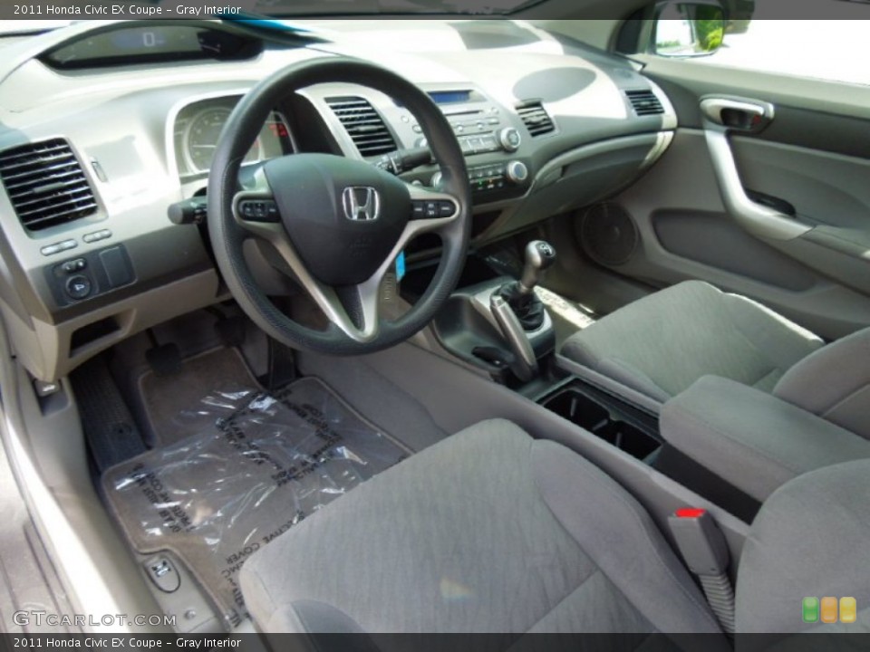 Gray Interior Prime Interior for the 2011 Honda Civic EX Coupe #66491309