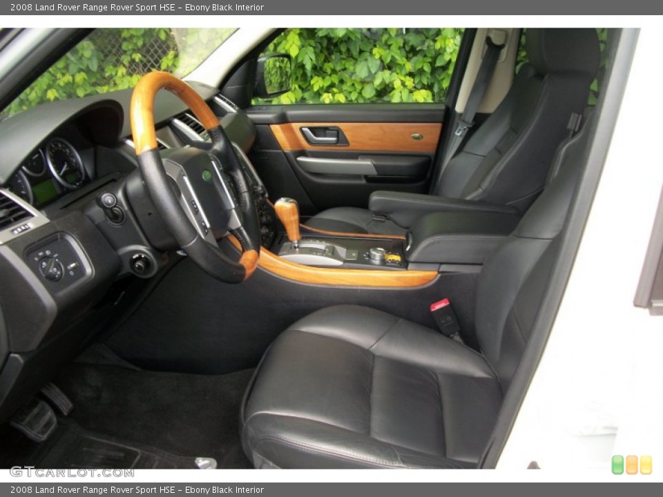 Ebony Black Interior Photo for the 2008 Land Rover Range Rover Sport HSE #66491655