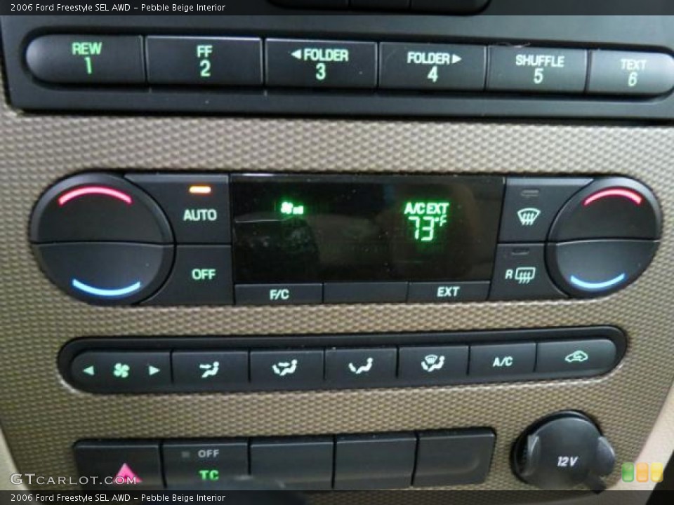 Pebble Beige Interior Controls for the 2006 Ford Freestyle SEL AWD #66494619