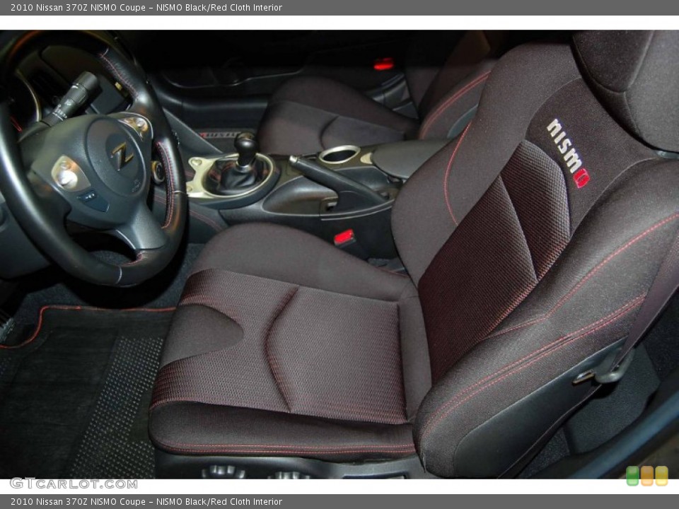 NISMO Black/Red Cloth Interior Front Seat for the 2010 Nissan 370Z NISMO Coupe #66496302