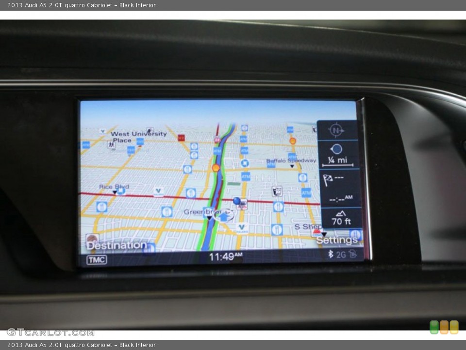Black Interior Navigation for the 2013 Audi A5 2.0T quattro Cabriolet #66499887