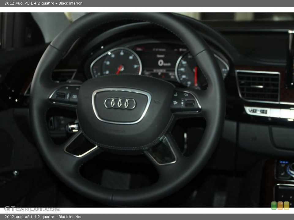 Black Interior Steering Wheel for the 2012 Audi A8 L 4.2 quattro #66500262