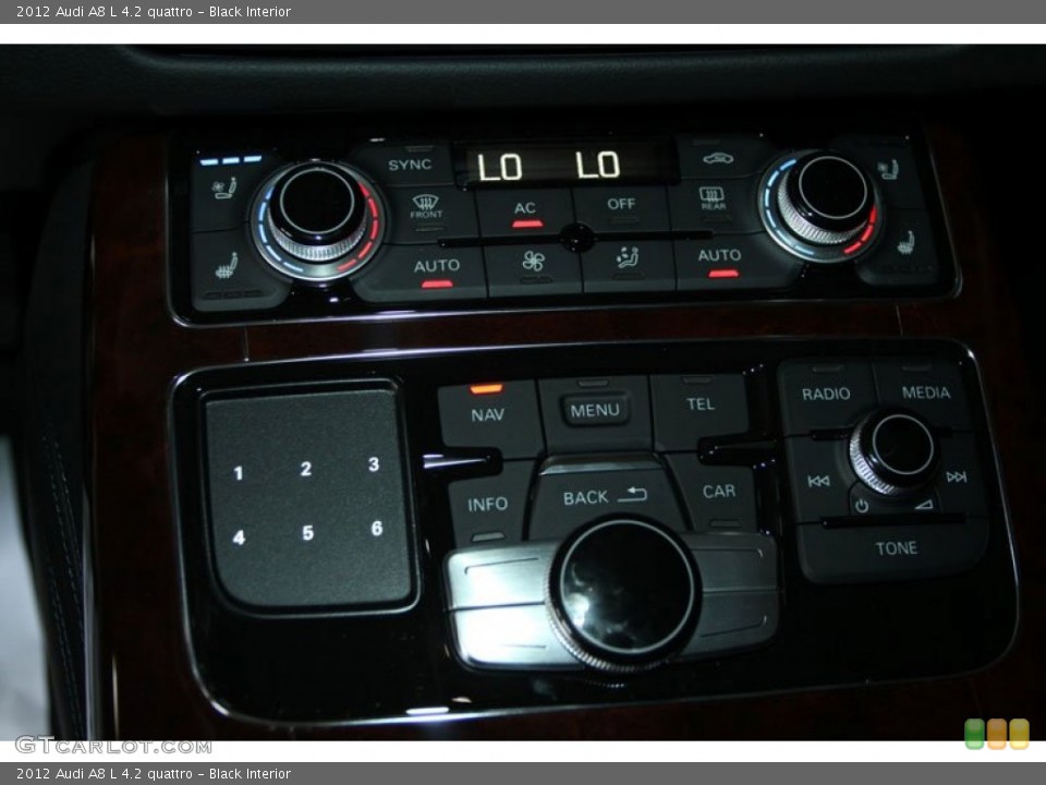Black Interior Controls for the 2012 Audi A8 L 4.2 quattro #66500331