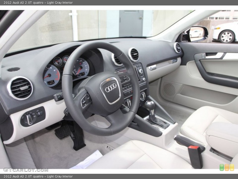 Light Gray 2012 Audi A3 Interiors