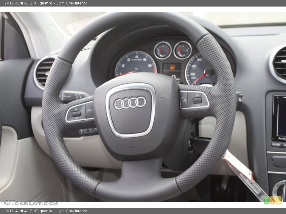 Light Gray Interior Steering Wheel for the 2012 Audi A3 2.0T quattro #66500589