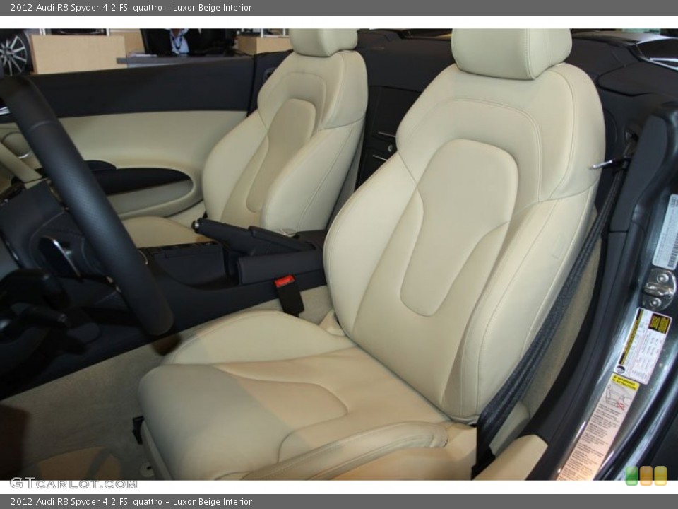 Luxor Beige Interior Front Seat for the 2012 Audi R8 Spyder 4.2 FSI quattro #66500781