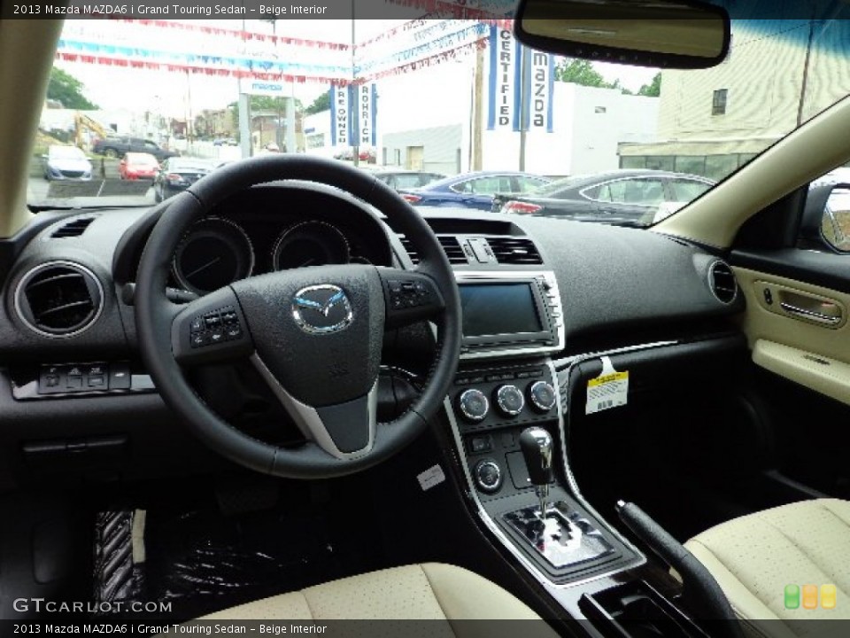 Beige Interior Dashboard for the 2013 Mazda MAZDA6 i Grand Touring Sedan #66502365