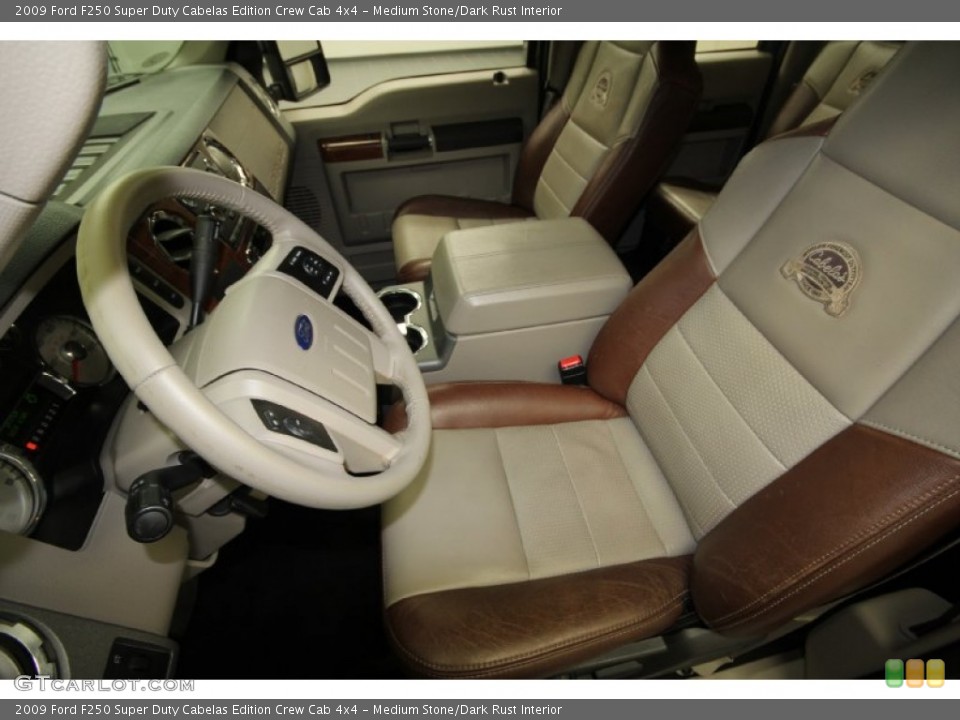 Medium Stone/Dark Rust Interior Photo for the 2009 Ford F250 Super Duty Cabelas Edition Crew Cab 4x4 #66503619