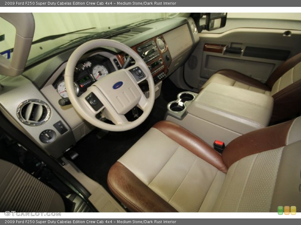 Medium Stone/Dark Rust Interior Photo for the 2009 Ford F250 Super Duty Cabelas Edition Crew Cab 4x4 #66503712