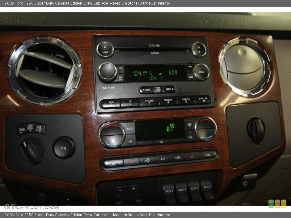 Medium Stone/Dark Rust Interior Controls for the 2009 Ford F250 Super Duty Cabelas Edition Crew Cab 4x4 #66503808