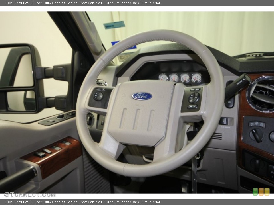 Medium Stone/Dark Rust Interior Steering Wheel for the 2009 Ford F250 Super Duty Cabelas Edition Crew Cab 4x4 #66503940