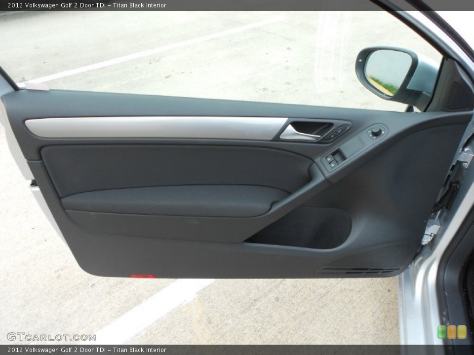 Titan Black Interior Door Panel for the 2012 Volkswagen Golf 2 Door TDI #66506913