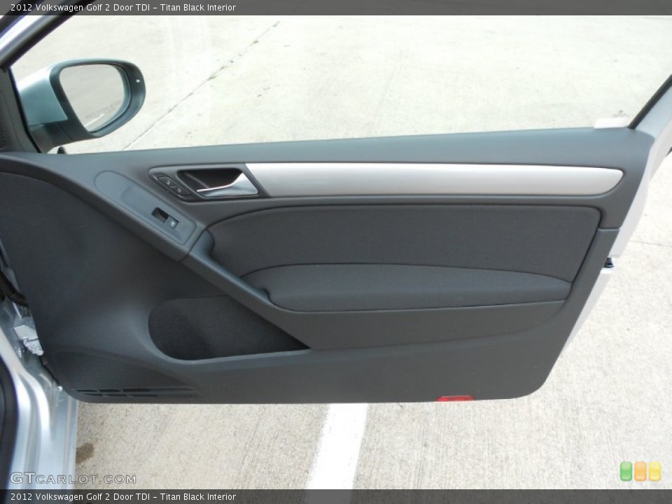 Titan Black Interior Door Panel for the 2012 Volkswagen Golf 2 Door TDI #66506931