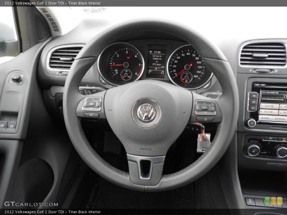 Titan Black Interior Steering Wheel for the 2012 Volkswagen Golf 2 Door TDI #66506970