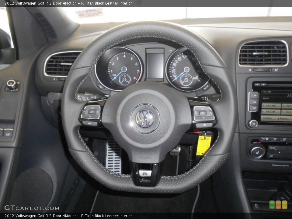 R Titan Black Leather Interior Steering Wheel for the 2012 Volkswagen Golf R 2 Door 4Motion #66507153