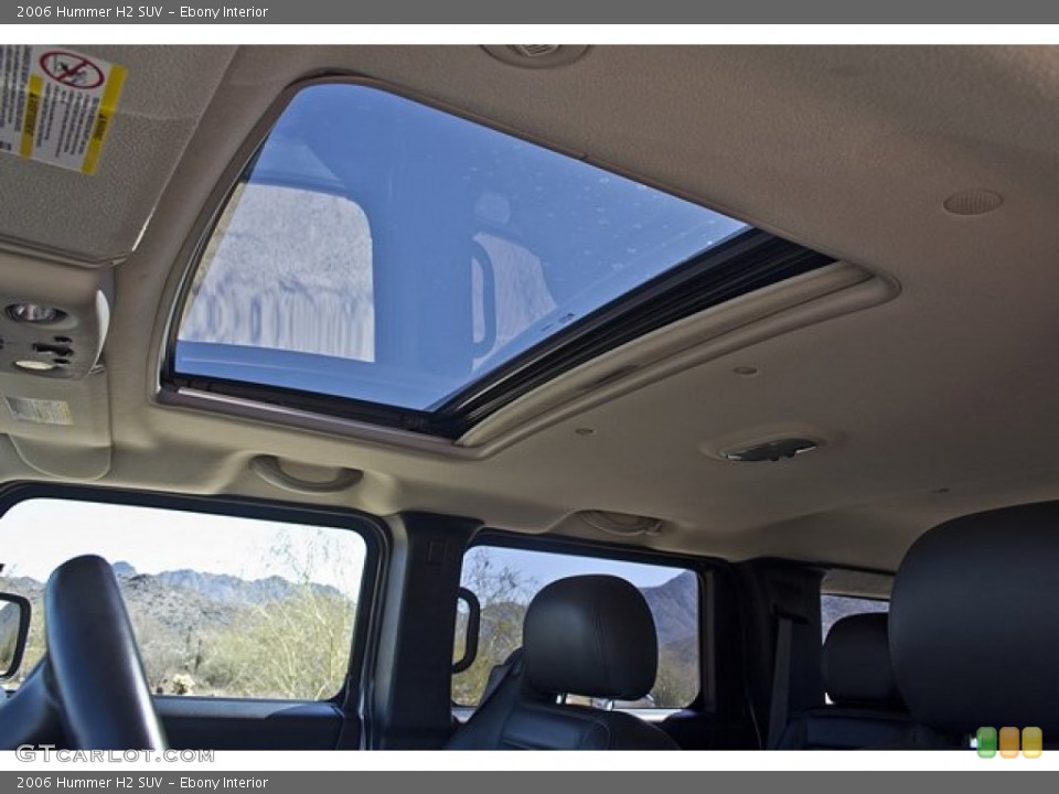 Ebony Interior Sunroof for the 2006 Hummer H2 SUV #66507600