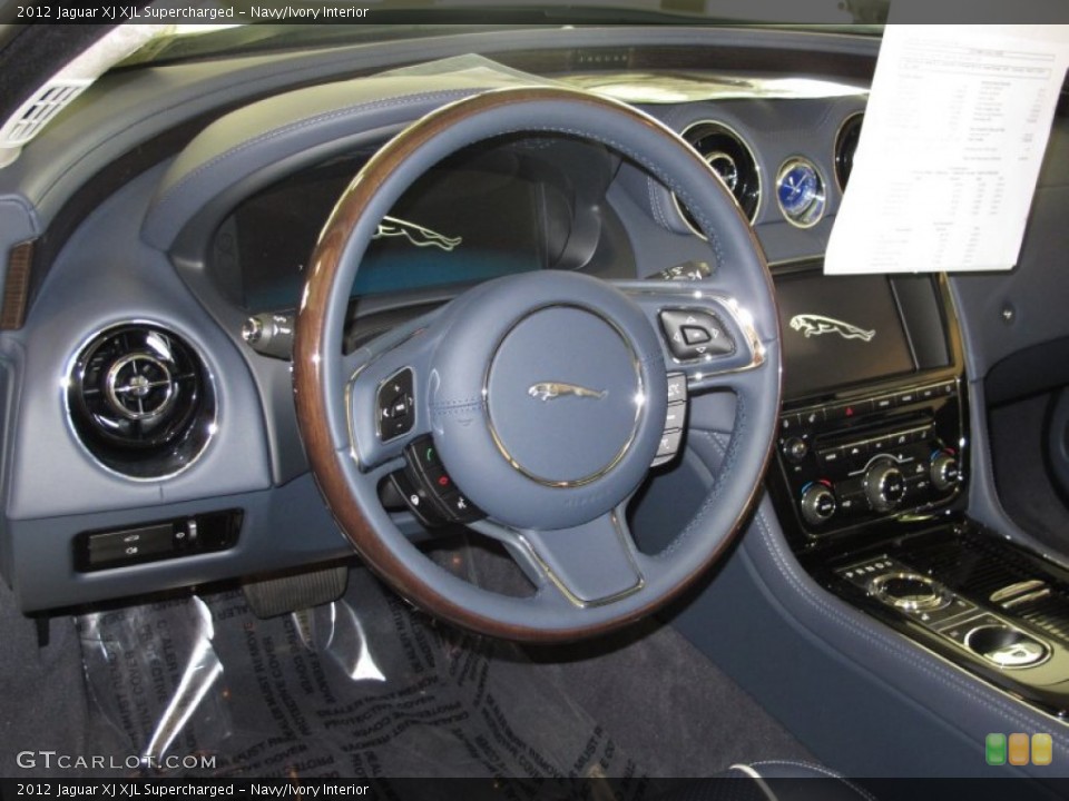 Navy/Ivory Interior Steering Wheel for the 2012 Jaguar XJ XJL Supercharged #66508284