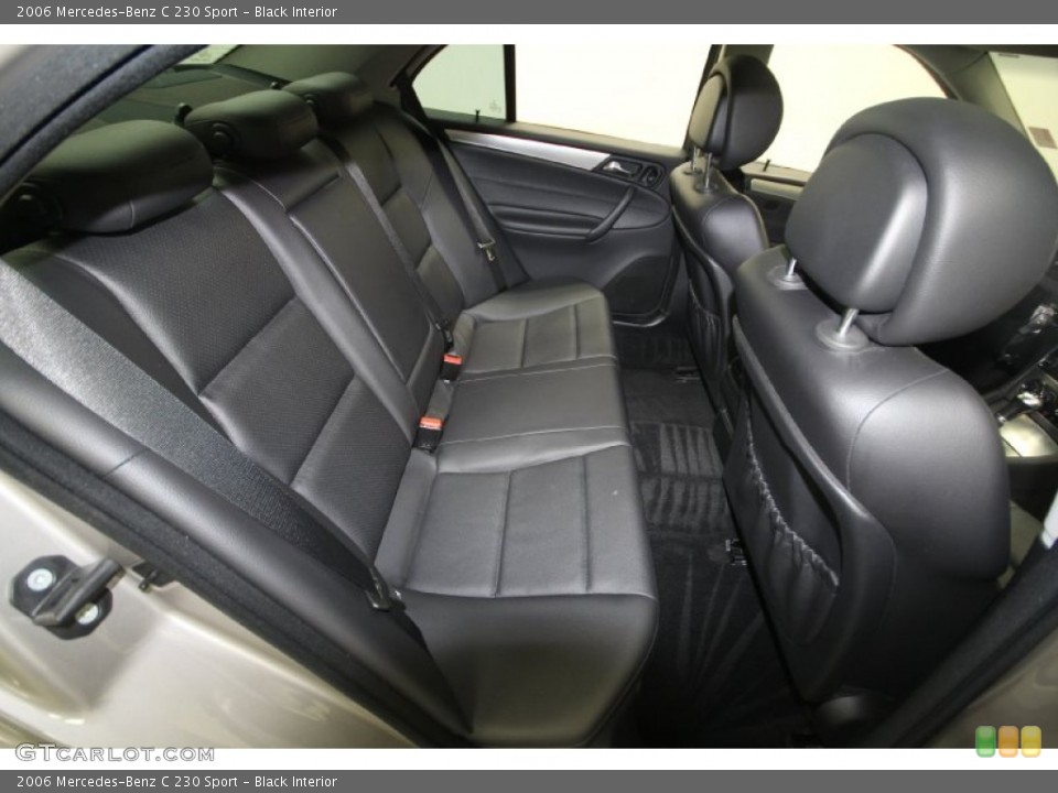 Black Interior Rear Seat for the 2006 Mercedes-Benz C 230 Sport #66508470