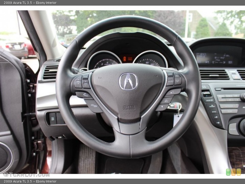 Ebony Interior Steering Wheel for the 2009 Acura TL 3.5 #66509350