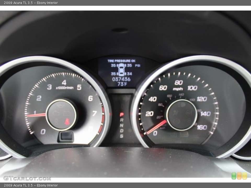 Ebony Interior Gauges for the 2009 Acura TL 3.5 #66509376