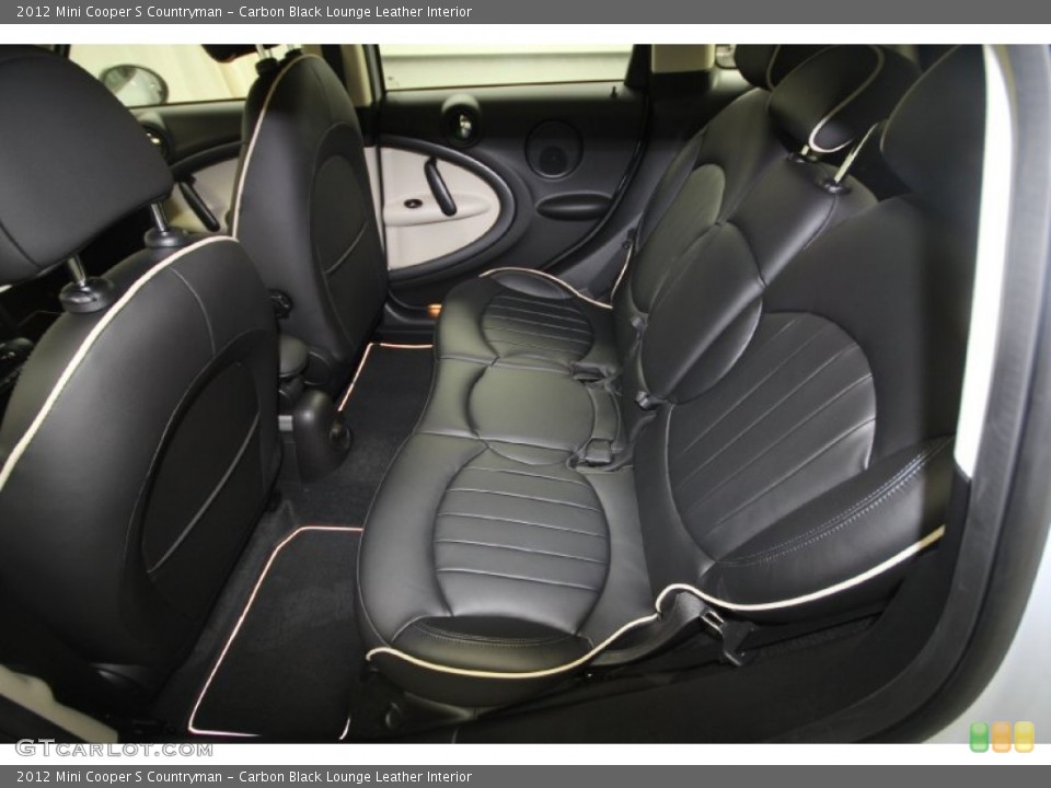 Carbon Black Lounge Leather Interior Rear Seat for the 2012 Mini Cooper S Countryman #66510799