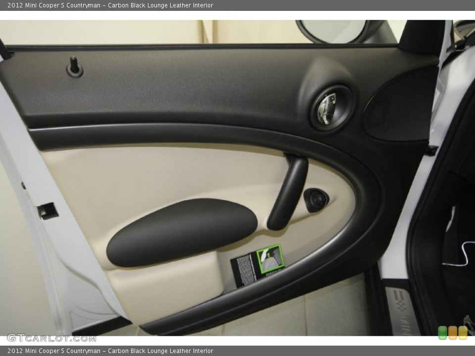 Carbon Black Lounge Leather Interior Door Panel for the 2012 Mini Cooper S Countryman #66510807