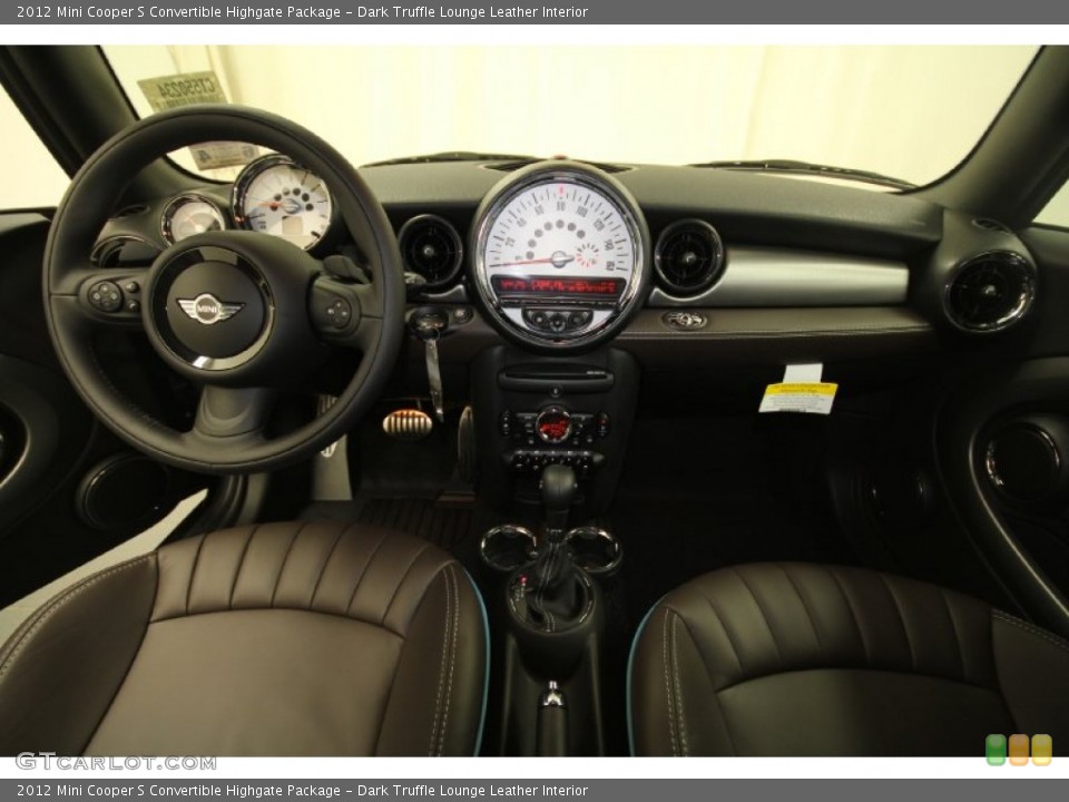 Dark Truffle Lounge Leather Interior Dashboard for the 2012 Mini Cooper S Convertible Highgate Package #66511169