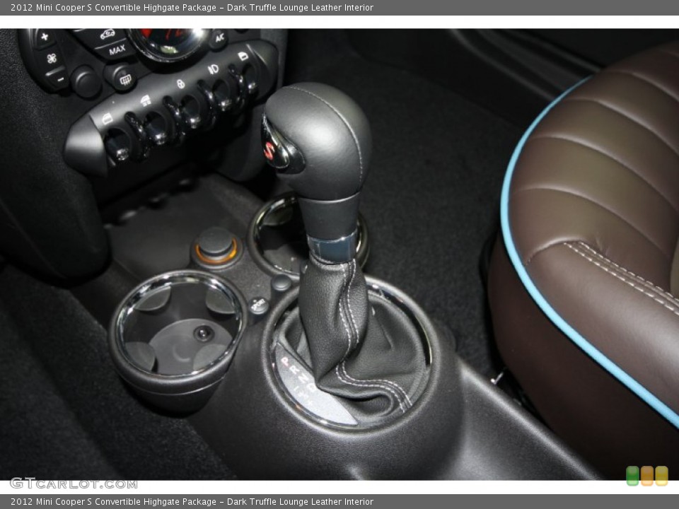 Dark Truffle Lounge Leather Interior Transmission for the 2012 Mini Cooper S Convertible Highgate Package #66511314