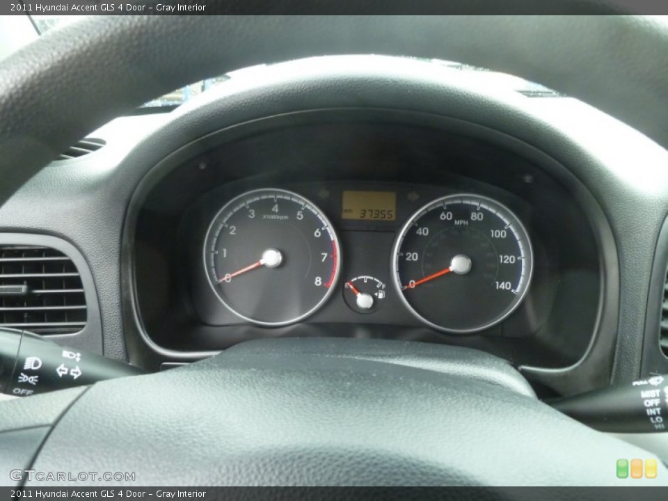 Gray Interior Gauges for the 2011 Hyundai Accent GLS 4 Door #66512621