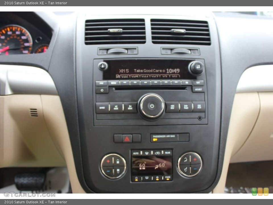 Tan Interior Controls for the 2010 Saturn Outlook XE #66512946