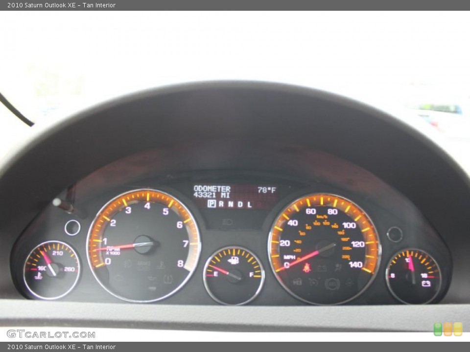 Tan Interior Gauges for the 2010 Saturn Outlook XE #66512961