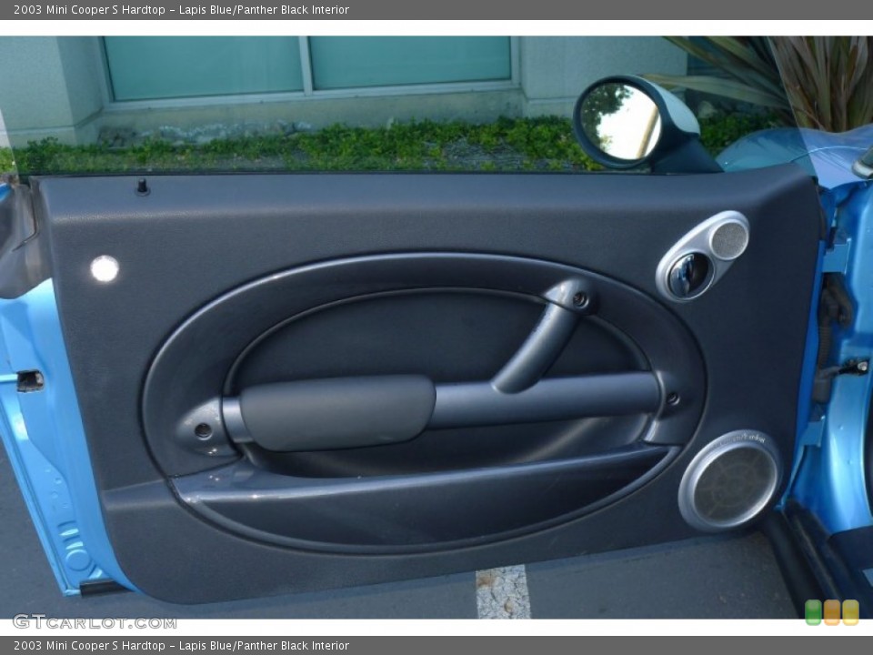 Lapis Blue/Panther Black Interior Door Panel for the 2003 Mini Cooper S Hardtop #66516930