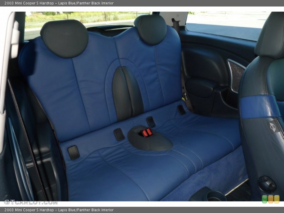 Lapis Blue/Panther Black Interior Rear Seat for the 2003 Mini Cooper S Hardtop #66516960