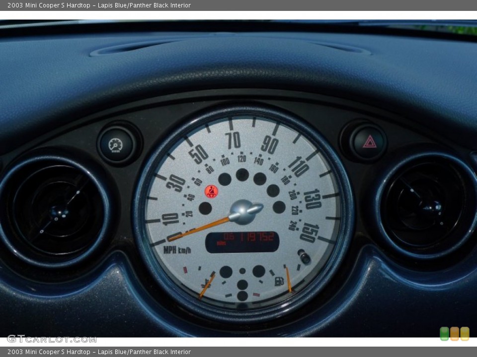 Lapis Blue/Panther Black Interior Gauges for the 2003 Mini Cooper S Hardtop #66516993