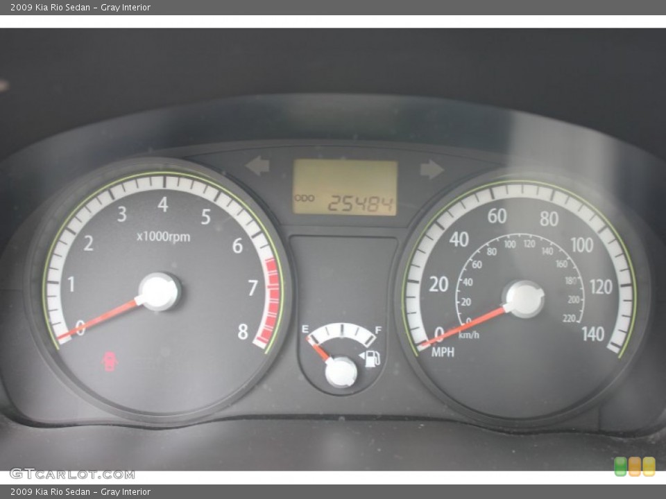 Gray Interior Gauges for the 2009 Kia Rio Sedan #66517389